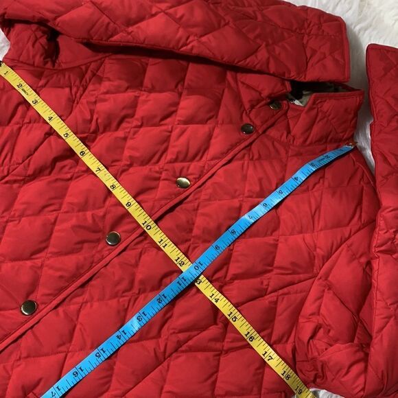 EDDIE BAUER down jacket premium goose down quilted snap pockets vents women S - Picture 9 of 12